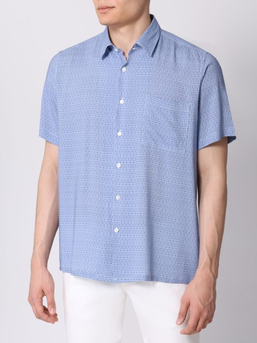 Рубашка Regular Fit из вискозы CANALI