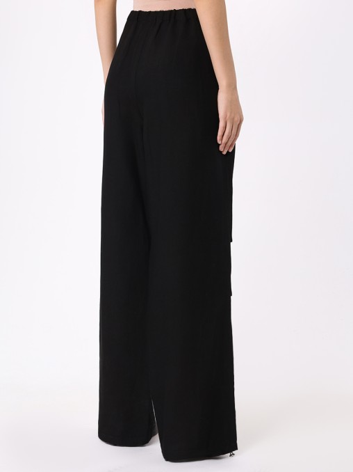 Брюки из вискозы и льна FORTE DEI MARMI COUTURE