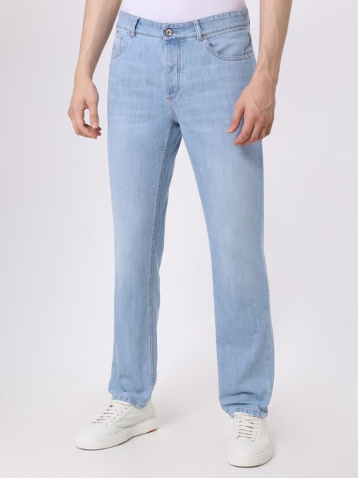 Джинсы Traditional Fit хлопковые BRUNELLO CUCINELLI