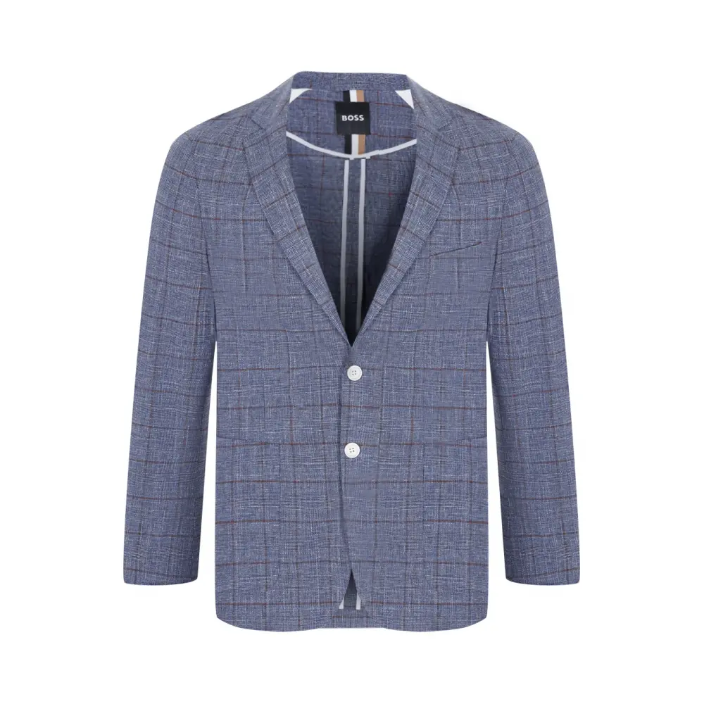 Пиджак Slim Fit из хлопка и шерсти