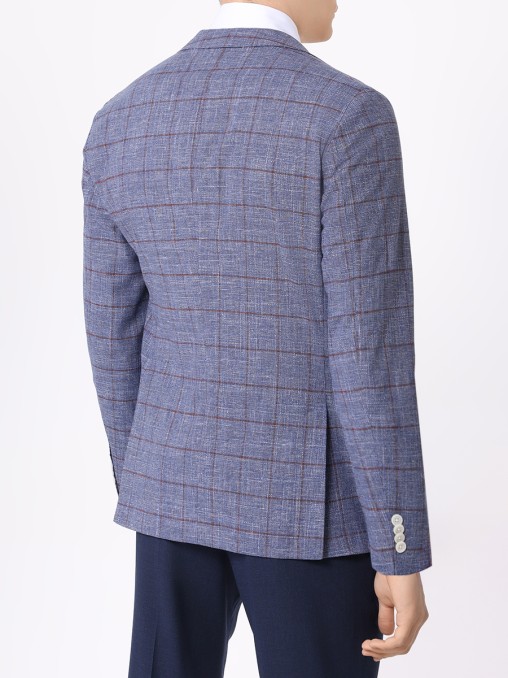 Пиджак Slim Fit из хлопка и шерсти BOSS
