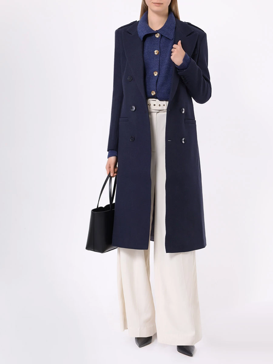 Пальто из шерсти и кашемира Laurent Long