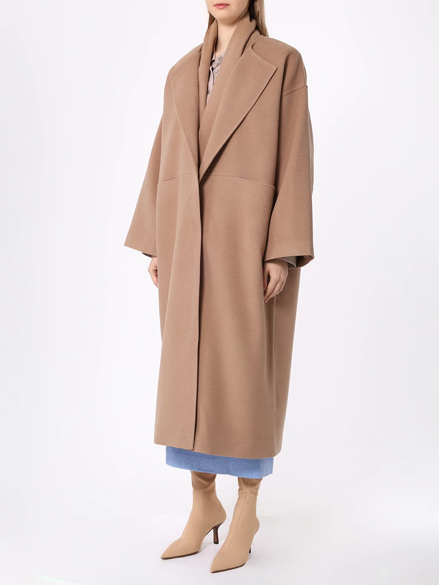 Пальто из шерсти и вискозы Wrap