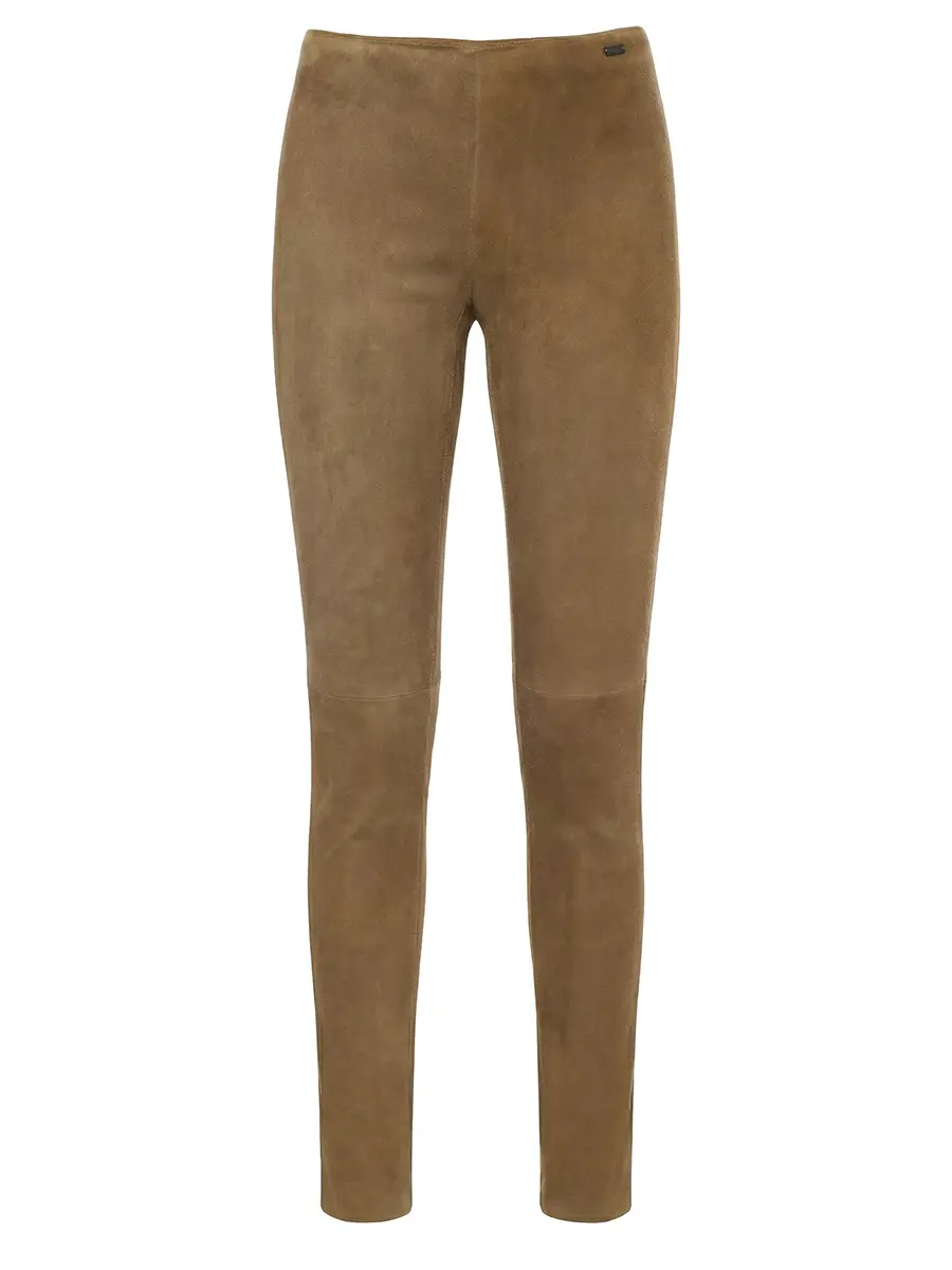 Брюки замшевые