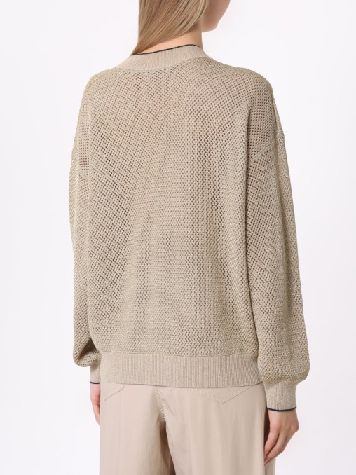 Джемпер хлопковый Sparkling Net BRUNELLO CUCINELLI