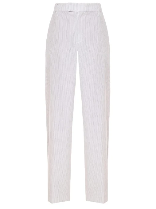 Брюки из хлопка и льна BRUNELLO CUCINELLI