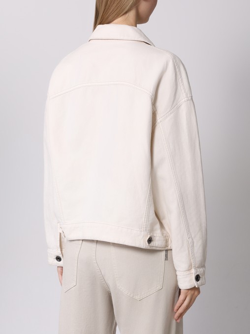 Куртка из хлопка и льна BRUNELLO CUCINELLI