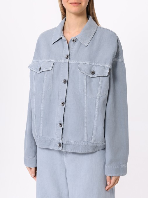 Куртка из хлопка и льна BRUNELLO CUCINELLI