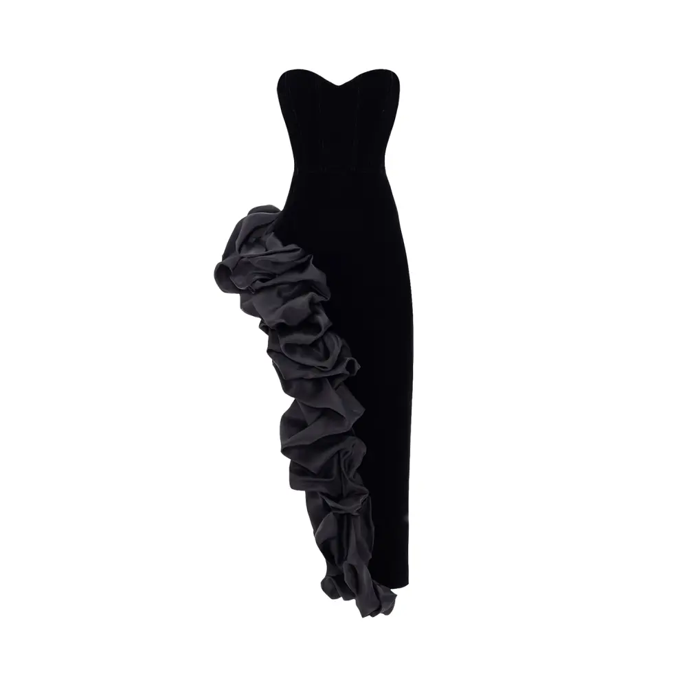 Платье комбинированное Matthiola Noir