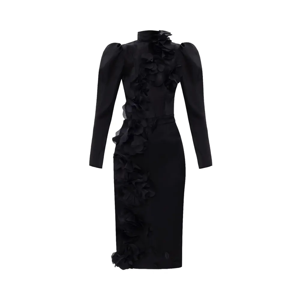 Платье шелковое Gypsophila Midi Noir