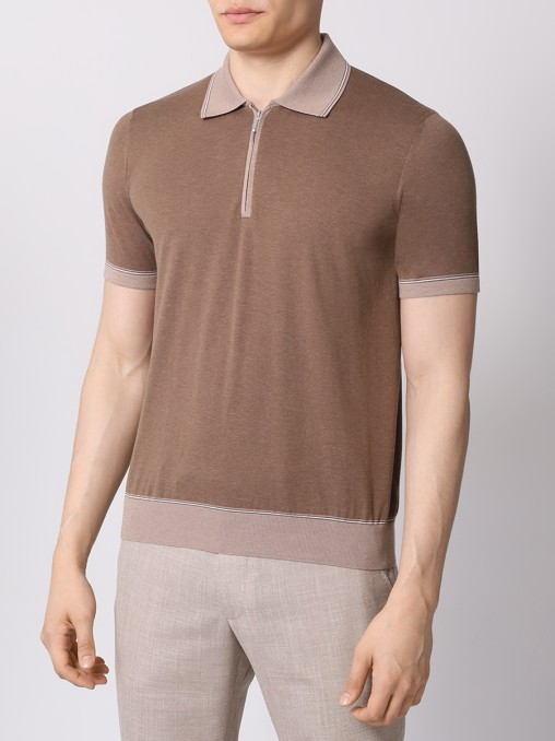 Поло хлопковое BERTOLO LUXURY MENSWEAR