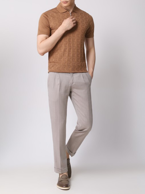 Поло шелковое BERTOLO LUXURY MENSWEAR