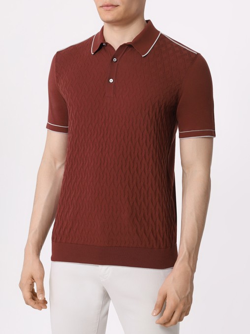 Поло хлопковое BERTOLO LUXURY MENSWEAR