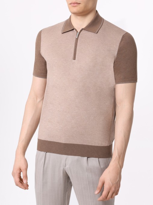 Поло хлопковое BERTOLO LUXURY MENSWEAR