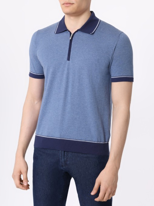 Поло хлопковое BERTOLO LUXURY MENSWEAR