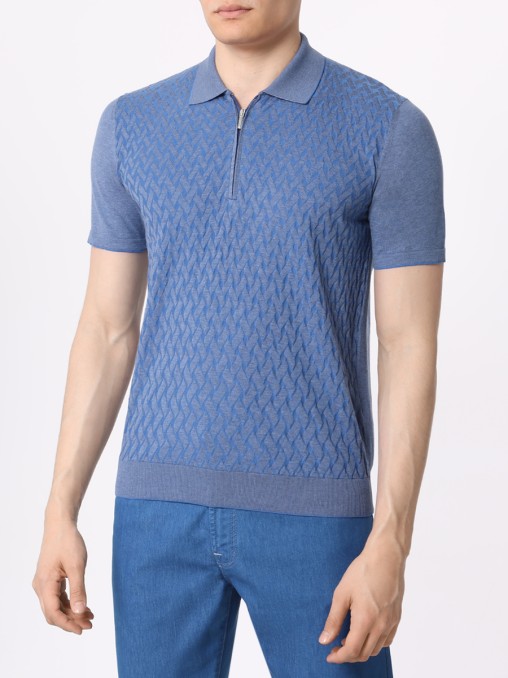 Поло хлопковое BERTOLO LUXURY MENSWEAR