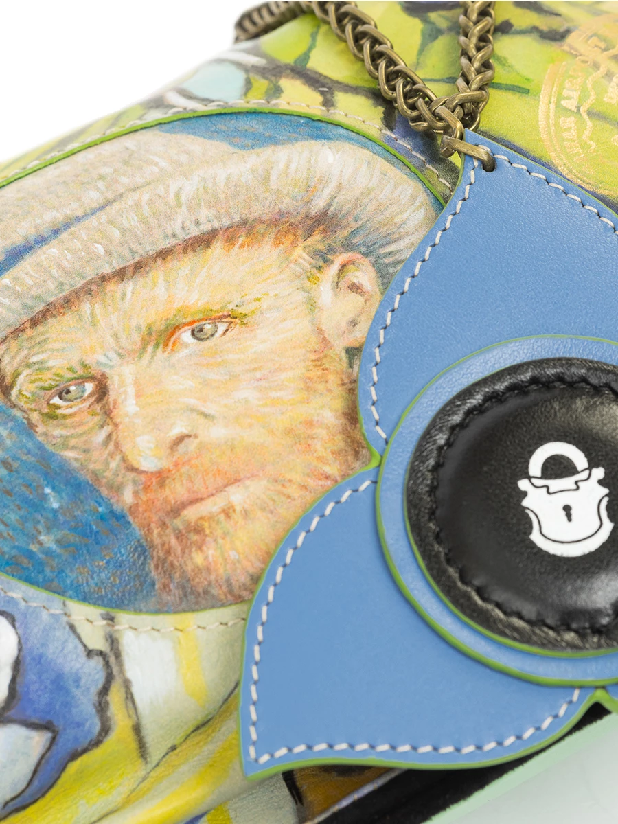 Клатч "Ирисы для Mrs.Van Gogh" кожаный