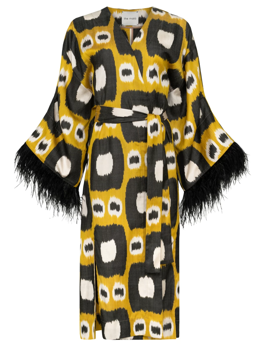 Кафтан из шелка и хлопка Klimt