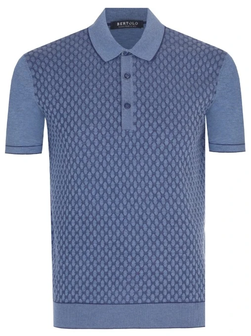 Поло хлопковое BERTOLO LUXURY MENSWEAR