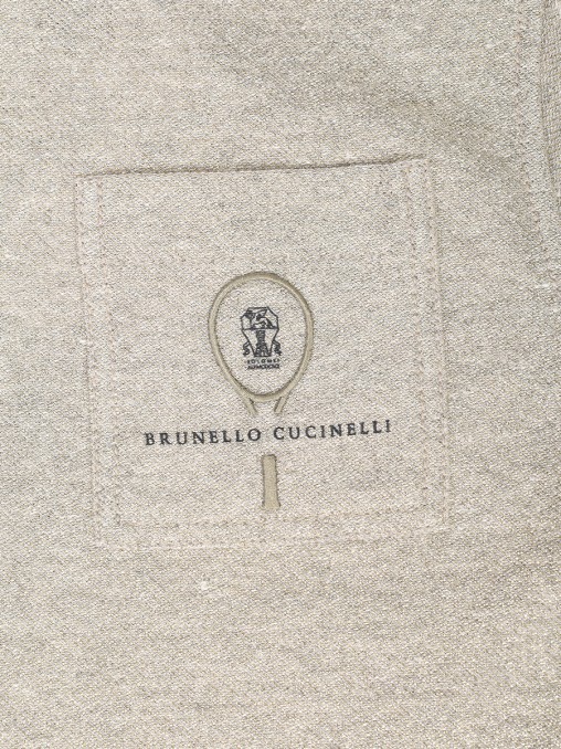 Поло изо льна и хлопка BRUNELLO CUCINELLI