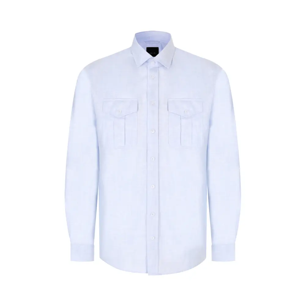 Рубашка Regular Fit однотонная