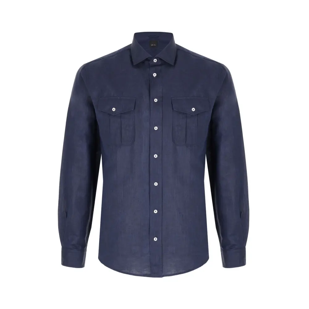Рубашка Regular Fit однотонная