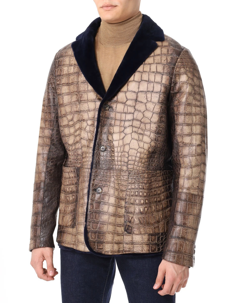 Куртка из кожи крокодила