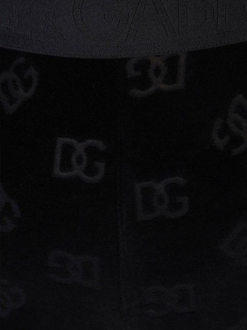 Брюки хлопковые с принтом DOLCE & GABBANA