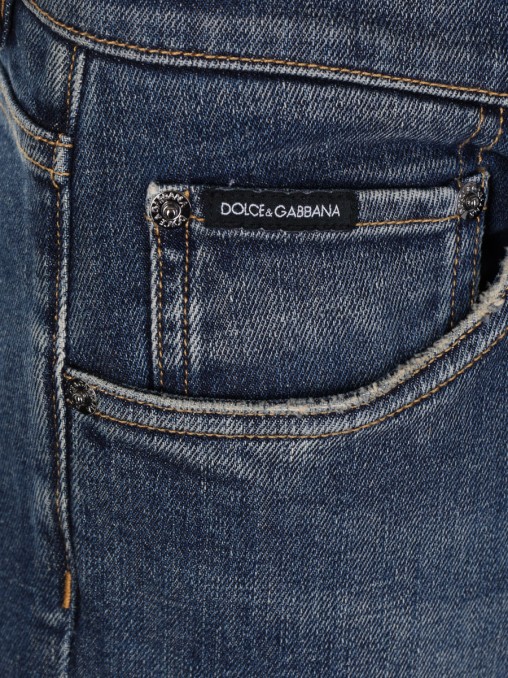 Джинсы Slim Fit хлопковые DOLCE & GABBANA