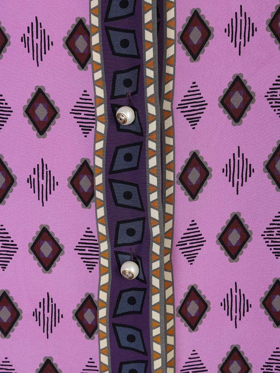 Блуза шелковая с принтом