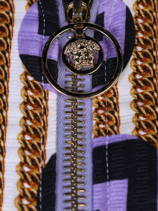 Бомбер хлопковый с принтом VERSACE