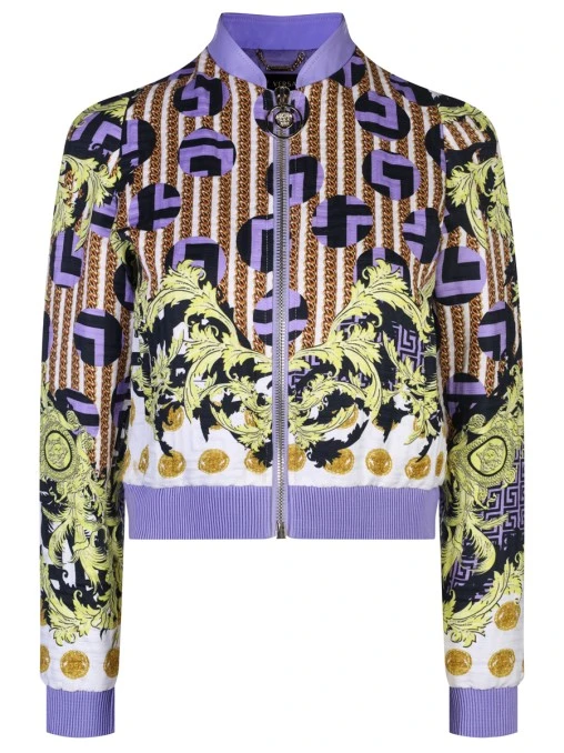 Бомбер хлопковый с принтом VERSACE