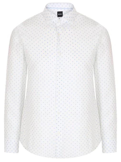 Рубашка Regular Fit льняная BOSS