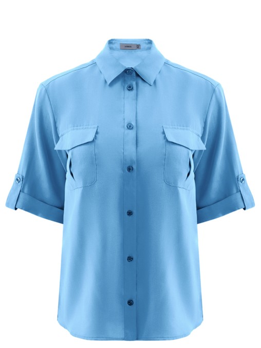 Рубашка из лиоцелла Light Blue VINNIS