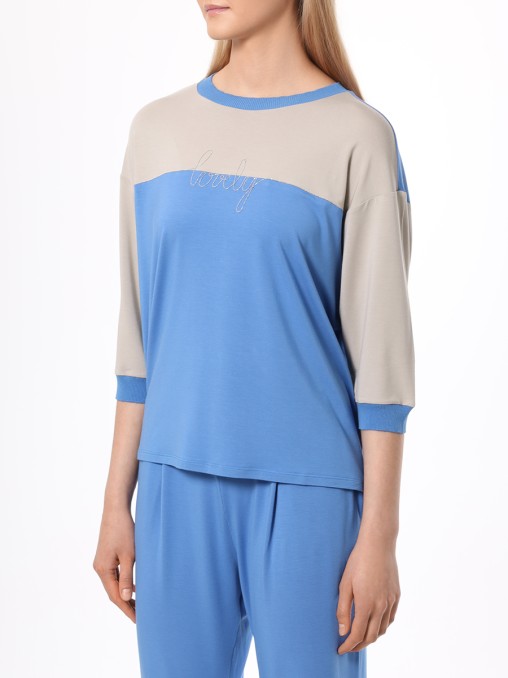 Футболка из вискозы и хлопка LE TRICOT PERUGIA