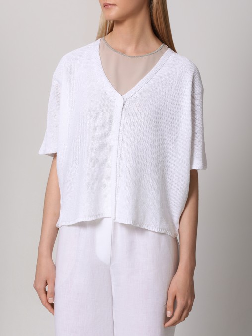 Кардиган льняной LE TRICOT PERUGIA