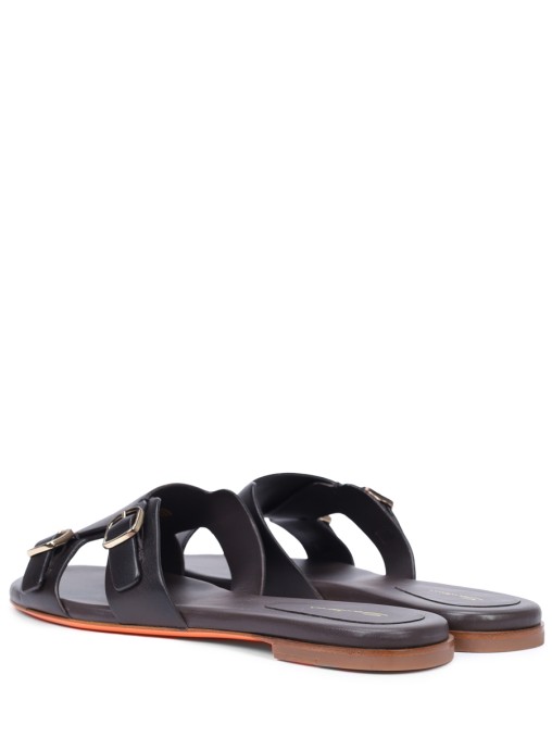 Шлепанцы кожаные SANTONI