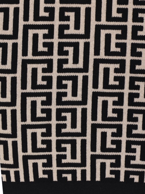 Платье из шерсти и вискозы BALMAIN