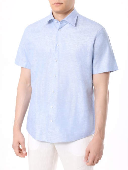 Рубашка Regular Fit однотонная BML