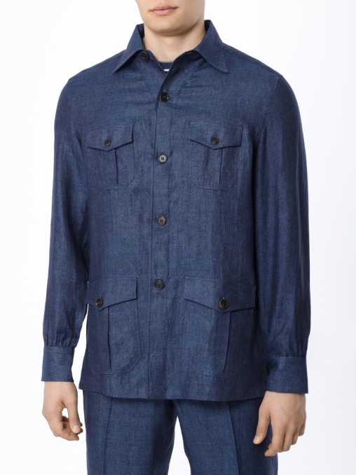 Рубашка Regular Fit льняная FIORONI CASHMERE