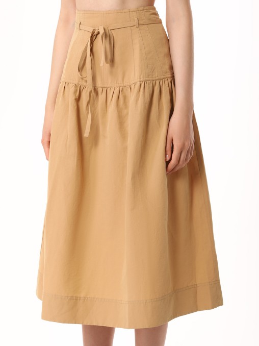 Юбка из хлопка и льна ULLA JOHNSON
