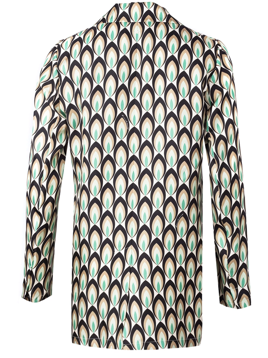 Жакет шелковый с принтом