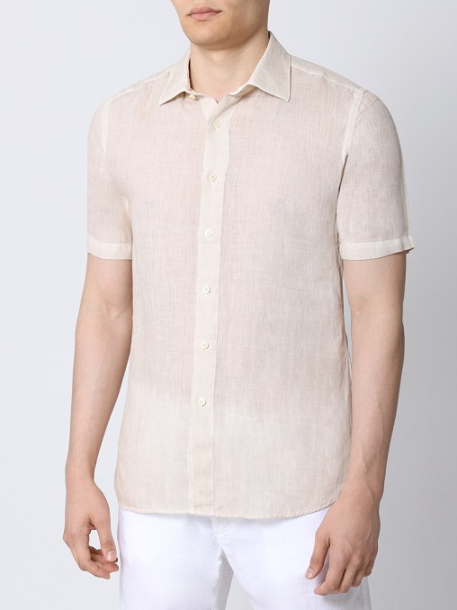 Рубашка Slim Fit льняная 120% LINO