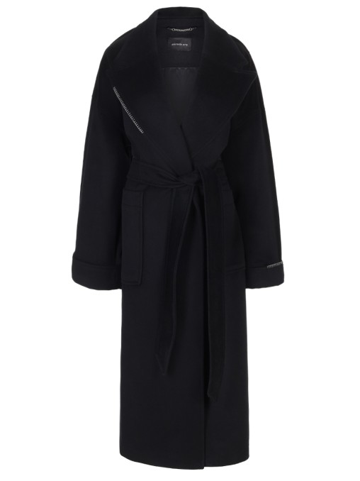 Пальто шерстяное Conroy Coat Black Embroidery SORELLE ERA