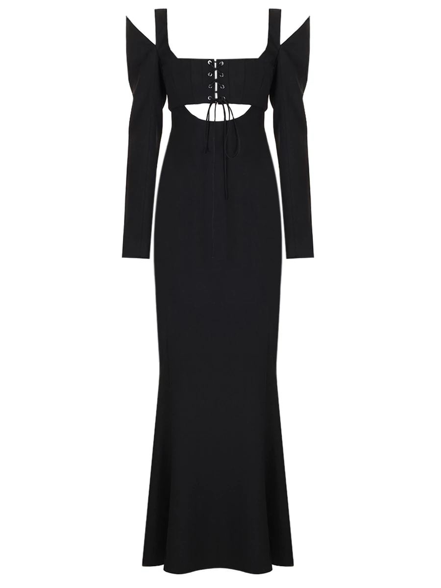 Платье однотонное Elisabeth Dress Black