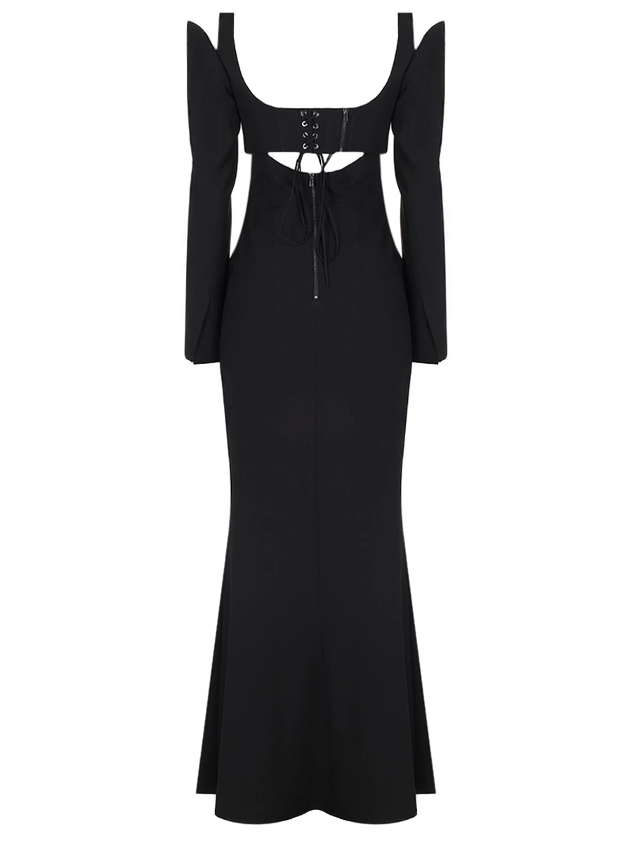 Платье однотонное Elisabeth Dress Black