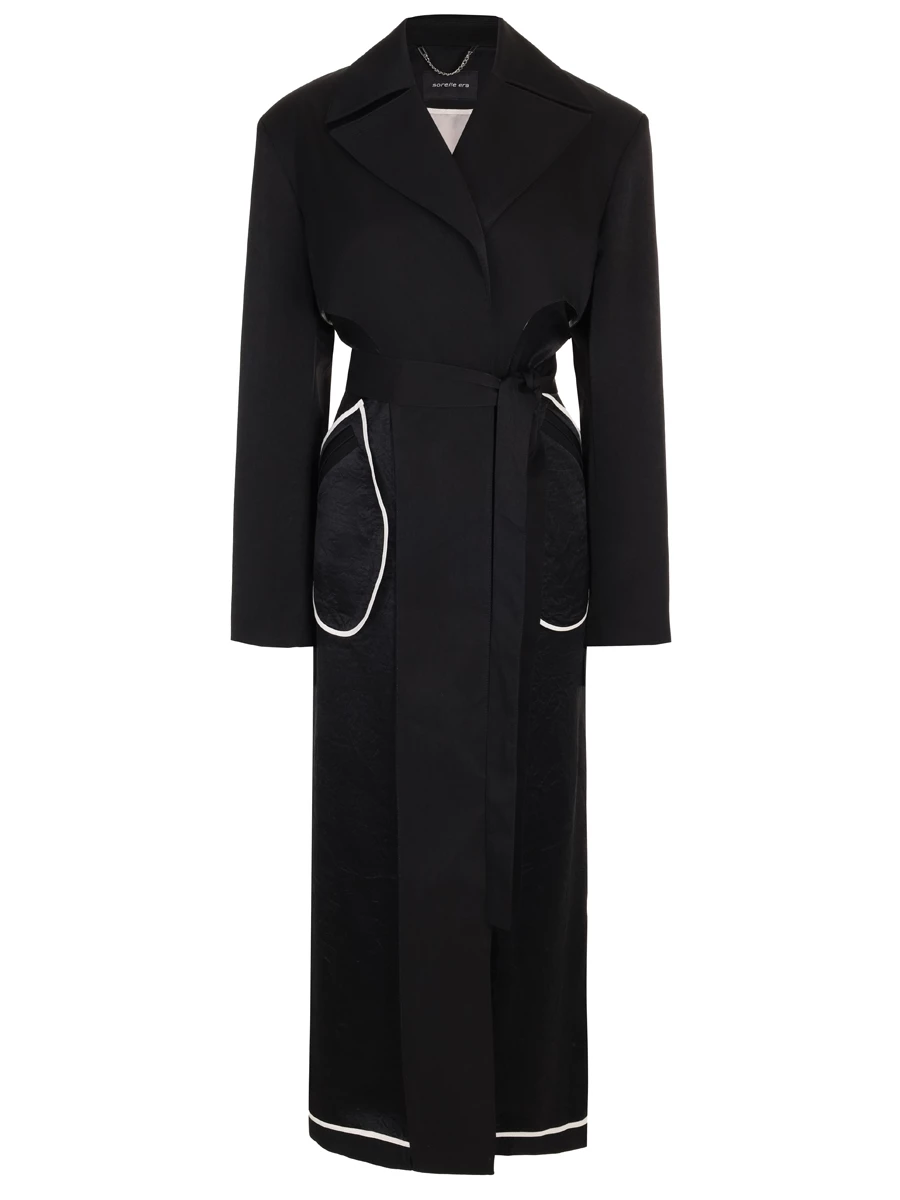 Плащ комбинированный Inside Out Trench Black