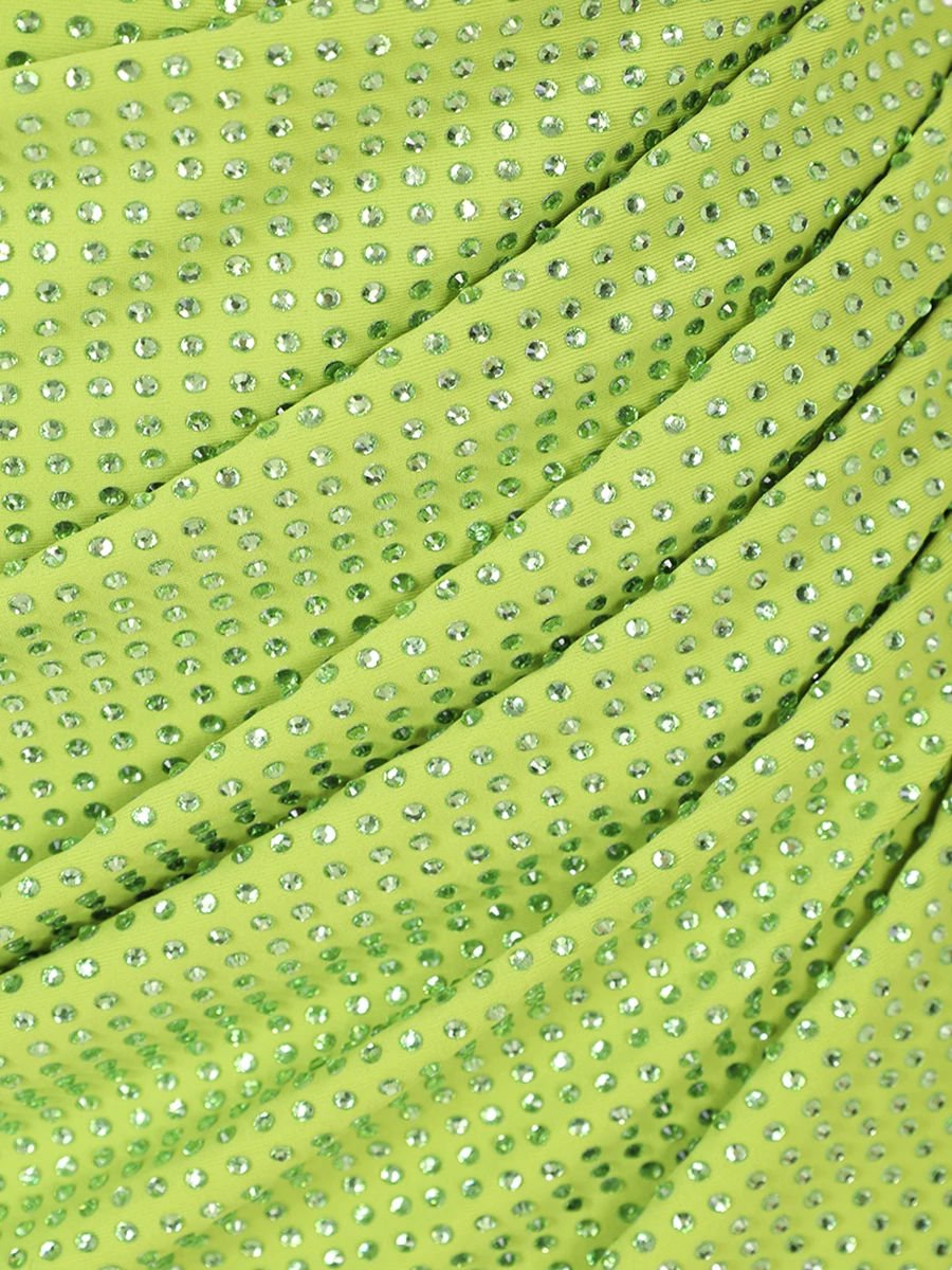 Платье с кристаллами OMG Mini Dress Green