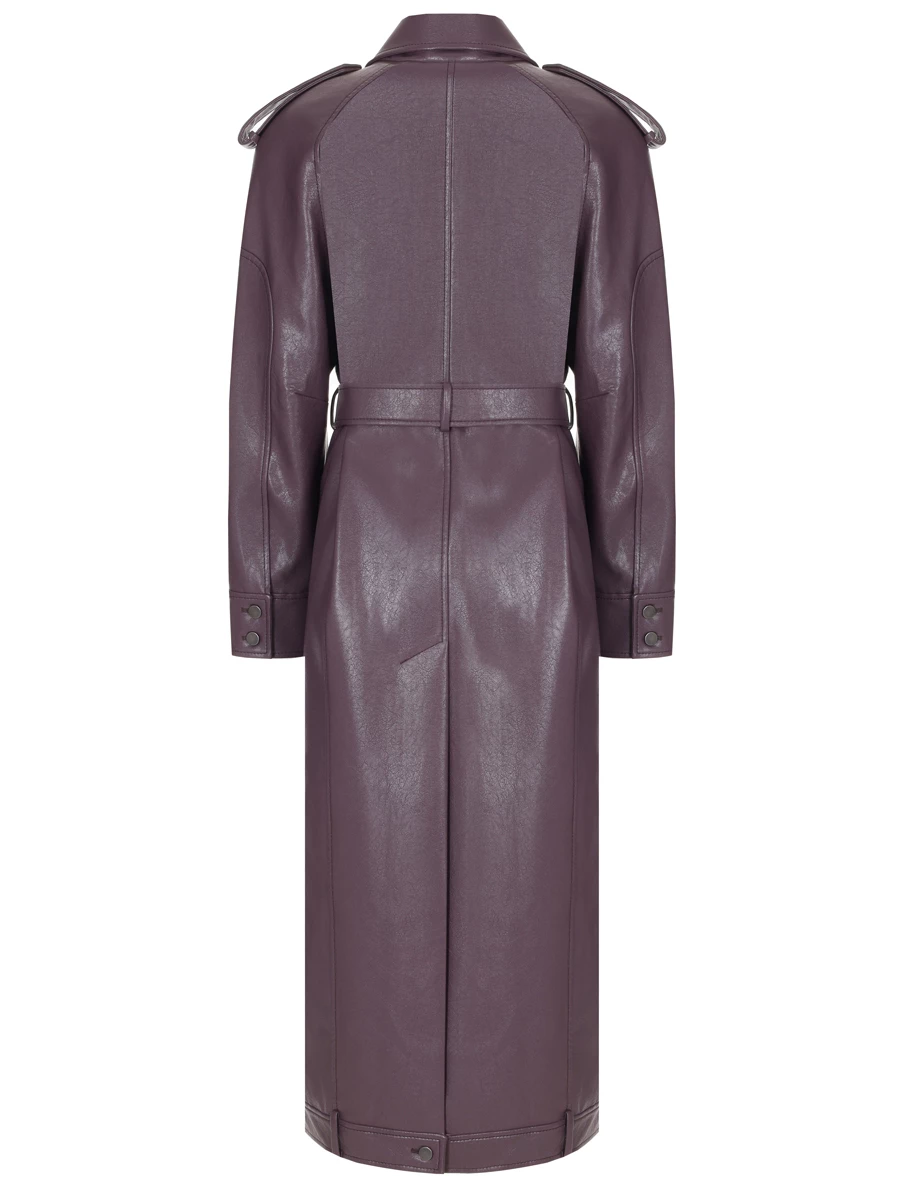 Плащ из экокожи Temple Coat Purple