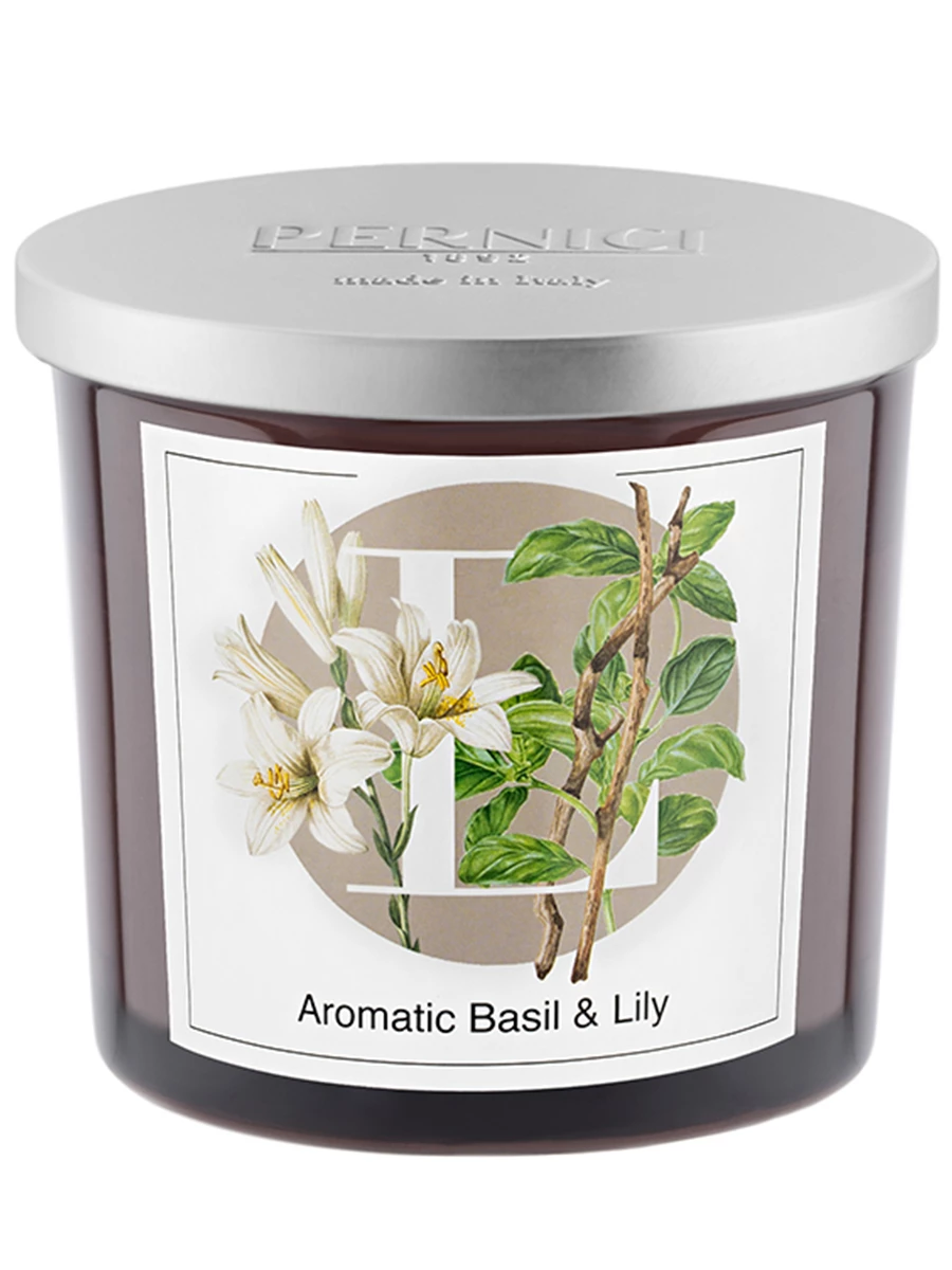 Свеча ароматическая Aromatic basil&Lily